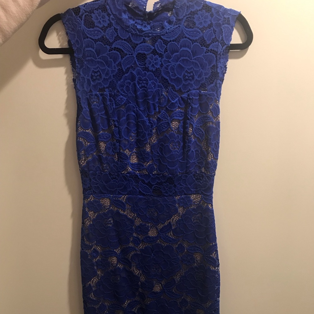 Electric Blue Lace Dress • Size S